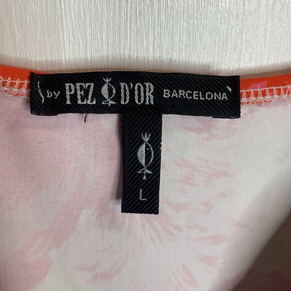 Pez D’or Barcelona Floral White Pink One Piece Maternity Swimsuit W-540 Size L - Picture 2 of 8